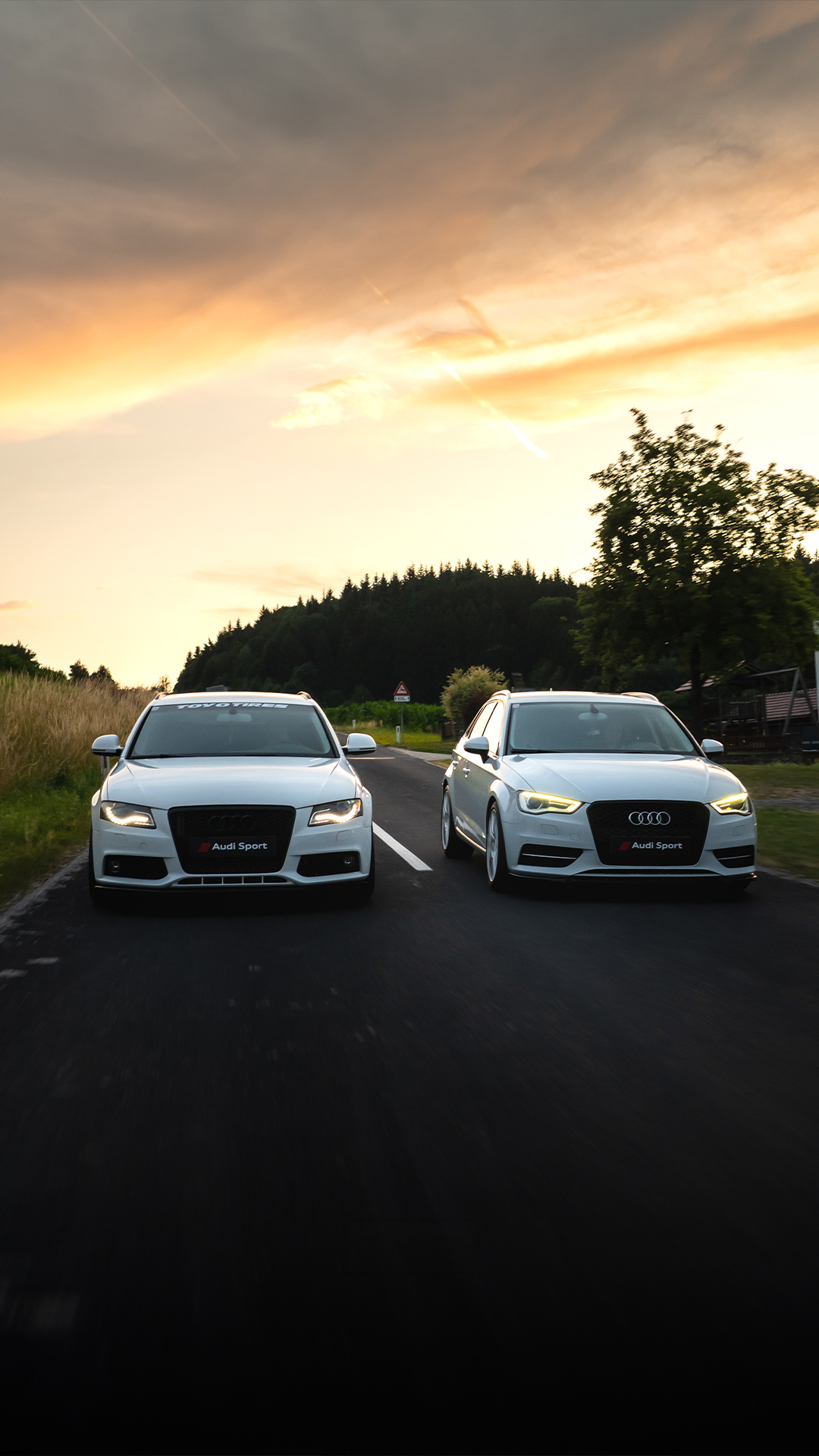 Audi A4 Audi A3 Rolling Shot in Sunset